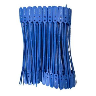 Imagem de Lacre malote 23cm azul 100un - KM LACRES