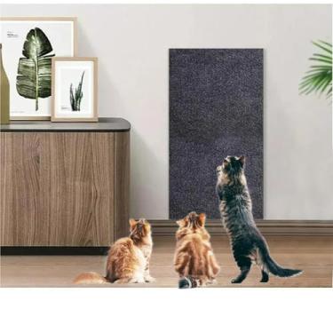 Imagem de Tapete de Arranhamento para Gato Parede Sofa Artefato Provocação Resistente ao Desgaste e Sem Queda Pelos Arranhador com Adesivo Multifuncional 1pc