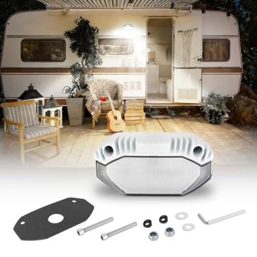 Imagem de LTEODCHEW Luz LED para varanda 12 V alumínio, 4200LM IP68 à prova d'água 12 cm, luz de cena externa para trailers, trailers, caminhões, varandas, reboques, 5ª rodas, UTV - branca