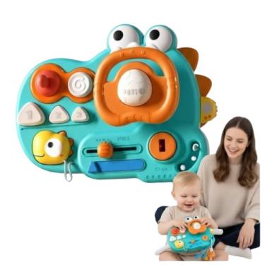 Imagem de Brinquedo Sensorial infantil chave de encaixar Dino Interativo (Vermelho)