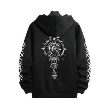 Imagem de Moletom Casual Masculino Preto Com Capuz Para Outono E Inverno, Estilo