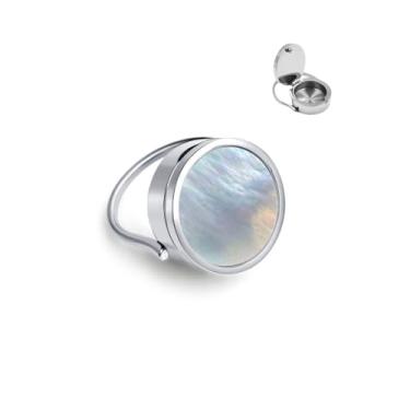 Imagem de LIU JUN Anel de protetor labial para dedo para mulheres, armazenamento de batom de design de armazenamento de emergência anéis de retoque rápido joias de presente vintage exclusivas, Large, Cobre, Sem