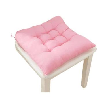 Imagem de Almofada De Cadeira Quadrada De Algodão Macio, Almofada De Assento Par