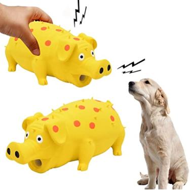 Imagem de ASHATA Brinquedo Interativo de Mastigar para Cães, Porco de Borracha que Faz Barulho, Protege Os Dentes e Alivia o Tédio para Cães Pequenos, Médios e Grandes (ASHATAbwazkre9vu-10344694)