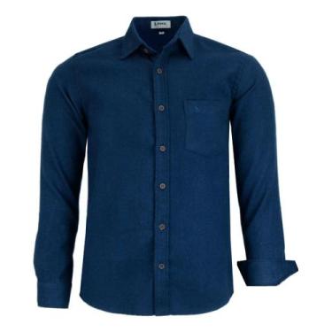 Imagem de Camisa Social Ml Comfort Com Bolso Passa Fácil Viscose 1786 - Amil, Az
