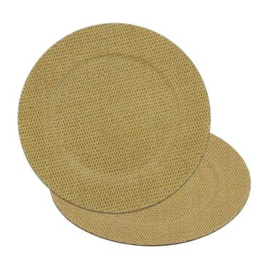 Imagem de Jogo 2 Sousplat De Mesa De Plástico Para Prato Mescla Bege Wolff 33cm