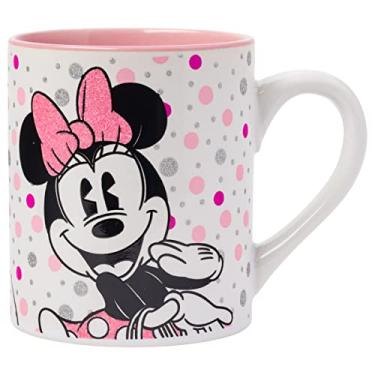 Imagem de Silver Buffalo Caneca de cerâmica Disney Minnie Mouse Dots Glitter, 400 ml