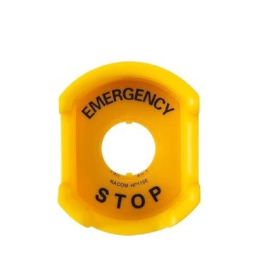 Imagem de ZEDEVB 1 conjunto de capa protetora de botão de parada de emergência, interruptor que evita mau funcionamento, assento protetor de cabeça de cogumelo de emergência amarelo de 22 mm (25 mm)