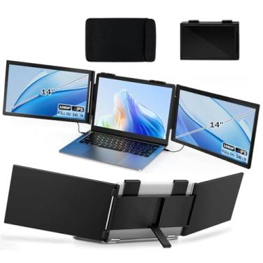 Imagem de 14 Polegadas Extensor de Tela de Laptop, 1920 X 1080 IPS Monitor Portátil para Laptops, Extensor de Monitor de Laptop, Extensor de Tela para Notebook, 60 Hz, 16:9, Windows/Mac