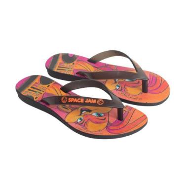 Imagem de Chinelo Infantil Dedo Grendene 22756, Preto, Laranja, 26