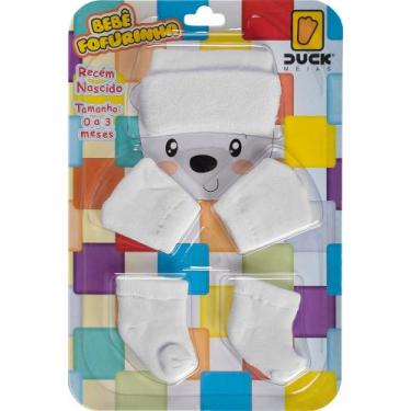 Imagem de Kit 3 peças Luva + Touca + Meia para Bebê Recém Nascido Fofurinha BRAN
