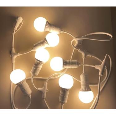 Imagem de Luzes de Cadeia 33 6FT com Lâmpadas LED Globais G80 Lâmpada Suspensa para Decoração Jardim Varanda Pátio Balcão Festa Natal Casamento