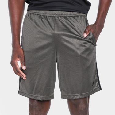 Imagem de Short Adidas 3 Listras Masculino, Verde, Preto, GG