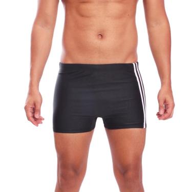 Imagem de Sunga Boxer Masculina Box Praia Piscina Verão Forrada FMF Preto-Masculino