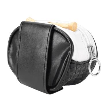 Imagem de Alomejor Saco de Bola de Golfe, Suporte Compacto de Armazenamento de Couro PU Com Fecho de Zíper Estável para Acessórios de Golfe