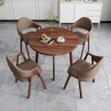 Imagem de Conjunto de mesa e cadeira de clube de recepção de escritório, conjuntos de mesa de negociação para sala de conferências, mesa de centro e cadeira de lazer, conjunto de mesa de jantar para 4 (cor: 46