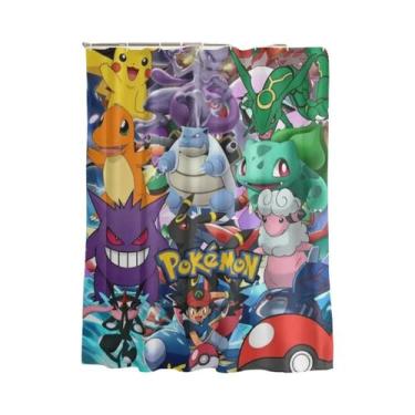Imagem de Cortina De Chuveiro Com Desenho De Squirtle Pokemon, Decoração Leve Pa