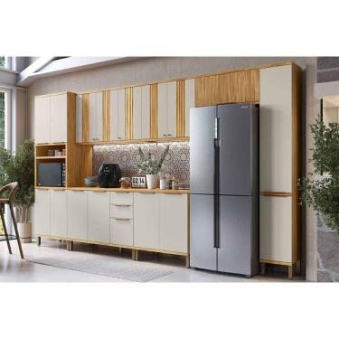 Imagem de Cozinha Modulada Ronipa 7 Peças Sauvignon C7P105 Amendoa/Off White