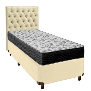 Imagem de Kit Cabeceira + Cama Box + Colchão Solteiro D33 Iso100 Ortobom