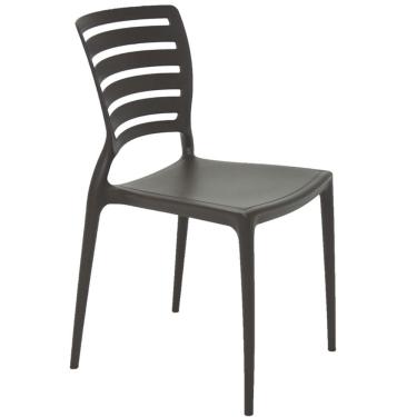 Imagem de Cadeira Tramontina Sofia Marrom sem Braços com Encosto Vazado Horizontal 92237109