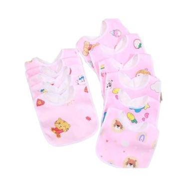 Imagem de Babadores Impermeáveis De Desenho Animado Para Bebês, Conjunto De 5 Pe