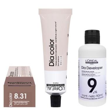 Imagem de Loreal Tonalizante Dia Color 8.31 Louro Claro Dourado Acinzentado 60g 