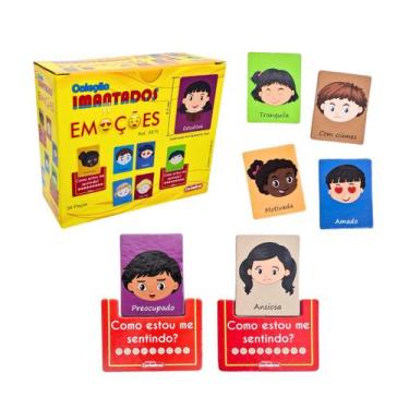 Imagem de Coleção Imantados Emoções Brinquedos Educativos Imã Sentimentos Magnét