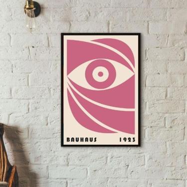 Imagem de Quadro Decorativo Bauhaus Pink Eye 24X18Cm - Com Vidro