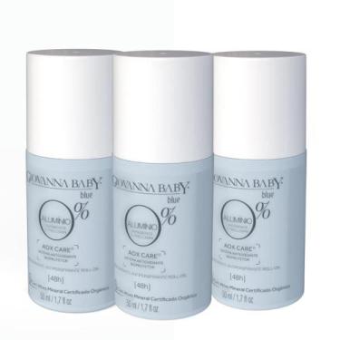 Imagem de Kit C/3 Desodorante Roll-On Giovanna Baby 0% Alumínio Blue 50ml