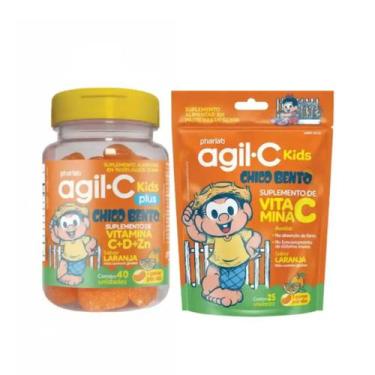 Imagem de Kit Agil C Plus com 40 e Agil C Kids com 25 Gomas - Pharlab