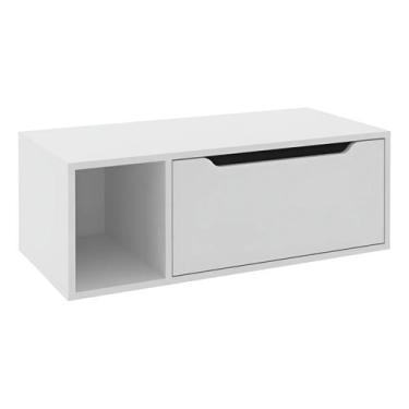 Imagem de Gabinete De Banheiro Suspenso Bn3644 Sem Cuba 1 Porta 80cm Branco Tecn