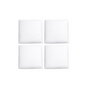 Imagem de Kit 4 Assento Estofado Banco-banqueta 30cm Em Corino branco