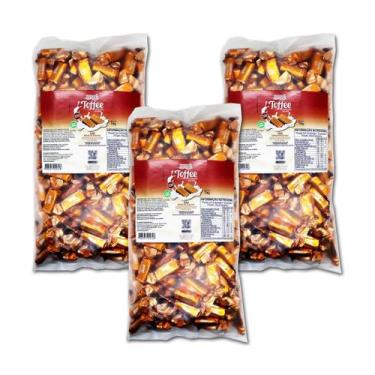 Imagem de Caramelo de leite diet toffee embalagem 1kg hué - kit 3 unidades