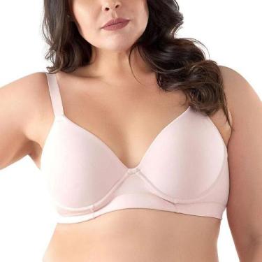 Imagem de Sutiã Meia Taça Com Bojo Plus Size DeMillus 703008, Nude, 54