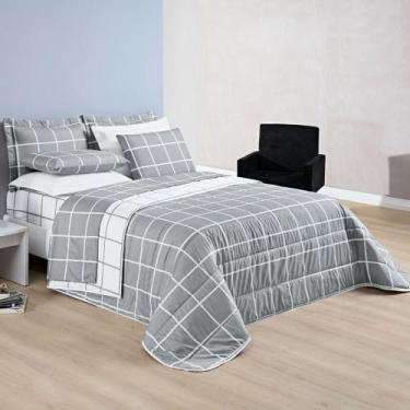 Imagem de Cobre Leito 200 Fios Dupla Face Solteiro Austin 02 Peças - Cinza - Bia