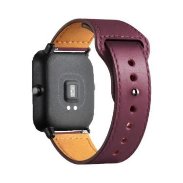 Imagem de Pulseira De Couro Para Relógio Amazfit 20mm/22mm Compatível Com GTS 4/