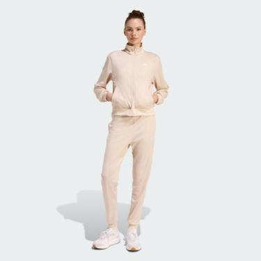 Imagem de Agasalho Adidas Feelcozy TS Feminino Bege e Branco, P
