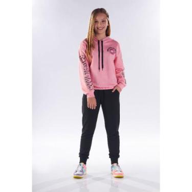 Imagem de Calça Moletom Juvenil Menina Básica Pulla Bulla Ref. 49819, Preto, 14
