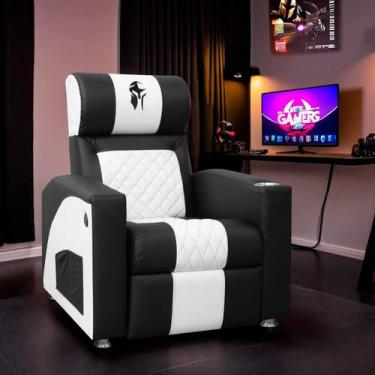 Imagem de Poltrona Gamer Sparta Encosto Reclinável com USB em material sintético