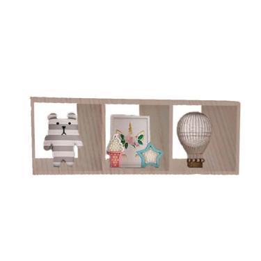 Imagem de Nicho Triplo F031 90x30x20CM em MDF com Fixação por Parafusos para Organização de Ambie...