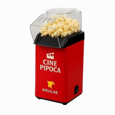 Imagem de Pipoqueira Elétrica Aquilae Ar Quente 1200W Vermelho 220V com Tampa Dosadora para Pipoca sem Óleo