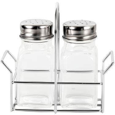 Imagem de Galheteiro com Porta Temperos Stylish Two para Azeite Vinagre e Molhos em Vidro e Metal com Suporte de Mesa Ke Home