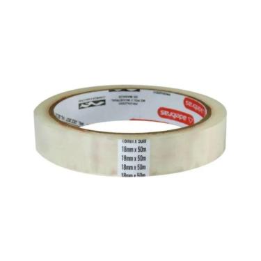 Imagem de Fita Adesiva Adelbras Qualitape 18MM X 50M com Alta Aderência e Fácil Aplicação para Uso Doméstico