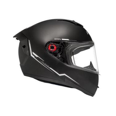 Imagem de Capacete Moto Fechado Peels Icon Naked, Preto Fosco com Prata, 60
