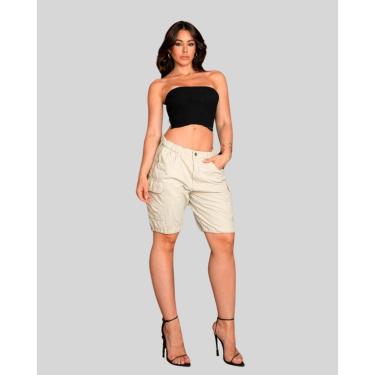 Imagem de BERMUDA FEMININA SARJA PARACHUTE CARGO 23324-Feminino