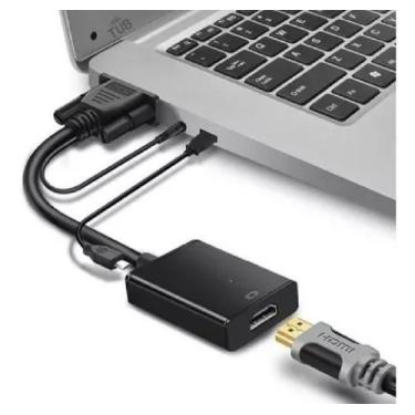 Imagem de Cabo Mini Convesor Vga Para Hdmi Com Áudio E Vídeo Full Hd - MXT