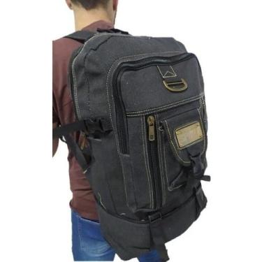 Imagem de Mochila Masculina Lona 50 Litros Viagem Passeio Motoboy Esporte Trilha