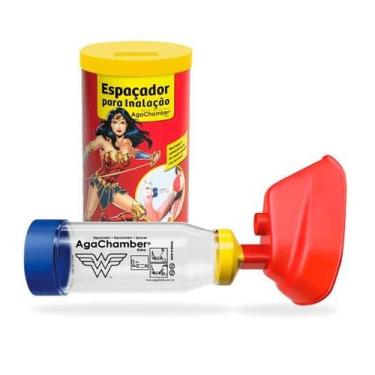 Imagem de Espaçador Infantil AgaChamber Mulher Maravilha 150 mL Agachamber 1 Uni