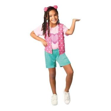 Imagem de Fantasia Maria Clara Infantil Roupa Original Tiara Pompom - Super Magi