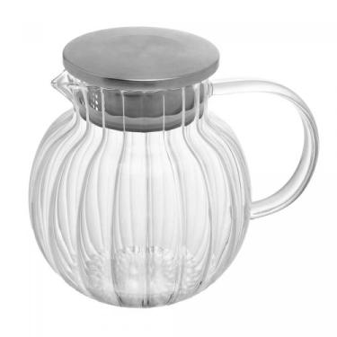 Imagem de Jarra de Vidro Borossilicato com Tampa Inox 1,2L - D&ampA - Florarte D